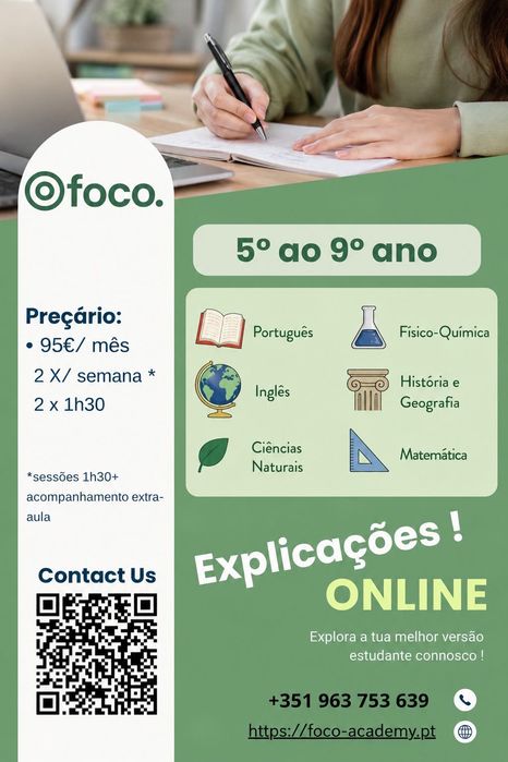 Explicações 5.º-12.º ano