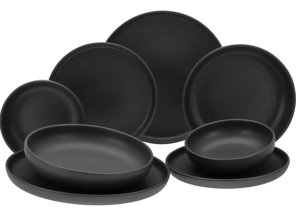 CreaTable 10524 Uno Black zestaw talerzy 8-częściow
