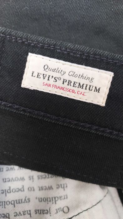 Spodnie jeansy czarne LEVI'S Premium, R. W28 L30