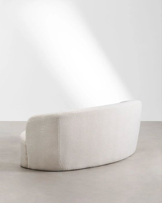 Futrzasta designerska sofa + dwa fotele