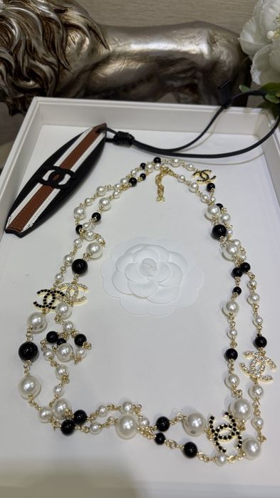 Chanel® Luksusowy naszyjnik CC® ekskluzywna biżuteria łańcuszek perły