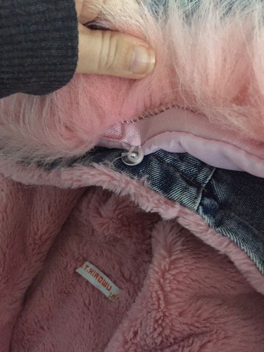 Джинсова підліткова тепла куртка 150