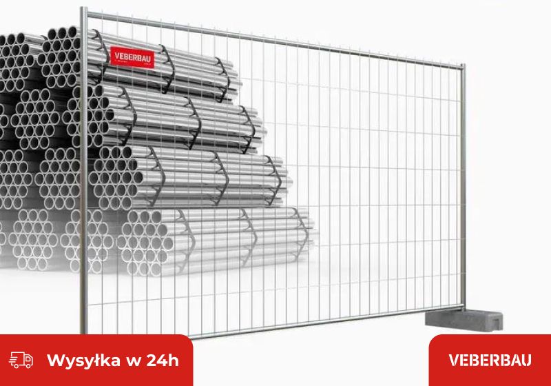Solidne ogrodzenia budowlane ażurowe, przęsło tymczasowe 3,5 x 2 m