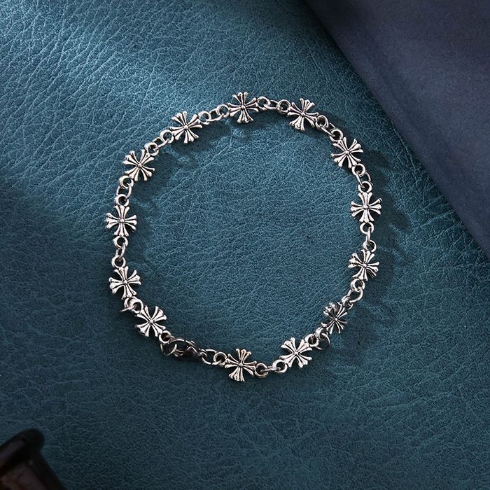 ‼️Акція‼️ Срібний браслет на руку Chrome Hearts | Браслет  Хром Хартс