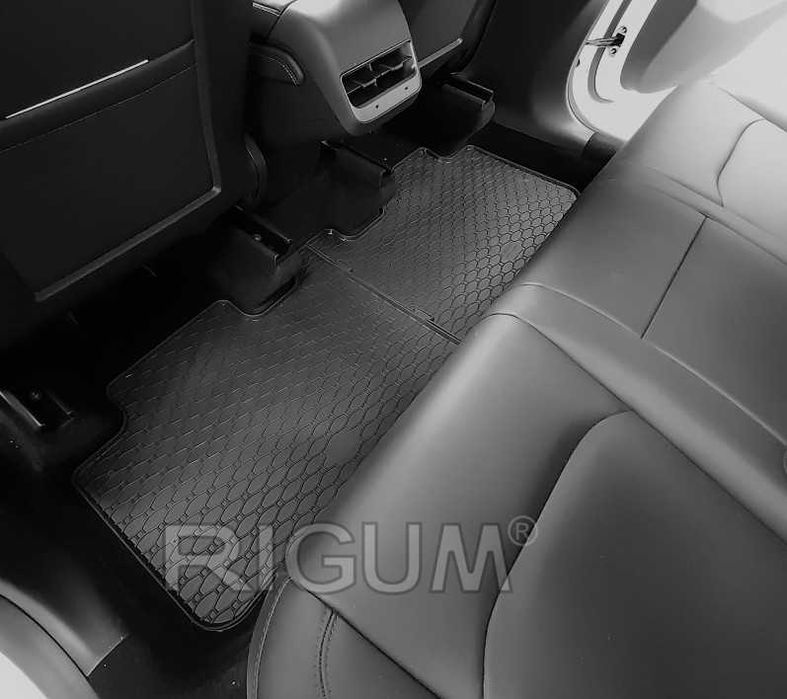 Tesla Model Y Коврики в салон + килимок у багажник | Резинові Чехія