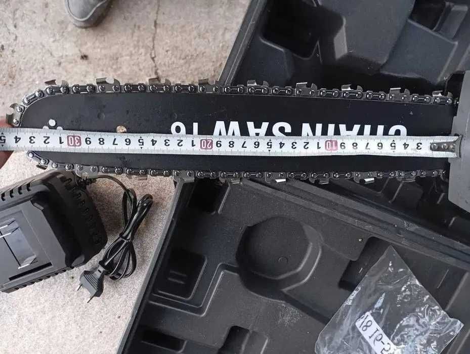 Пилка цепная аккумуляторная 40см. 2 аккумулятора. Кейс. Бесщеточная