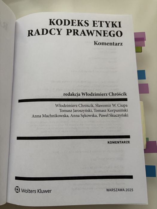 Komentarz Kodeks etyki radcy prawnego W. Chróscik