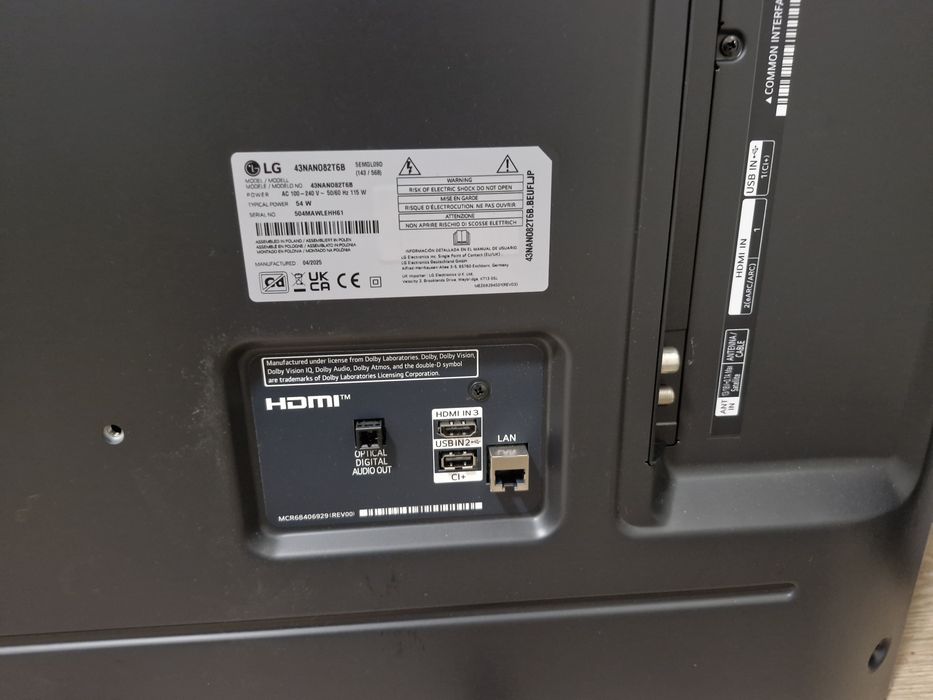 G 43NANO82T6B 43" LED 4K webOS DVB-T2