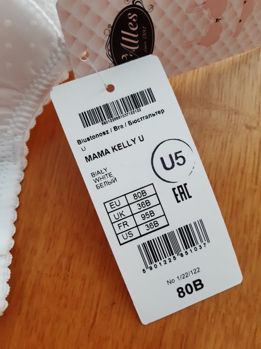 Nowy Biały biustonosz do karmienia