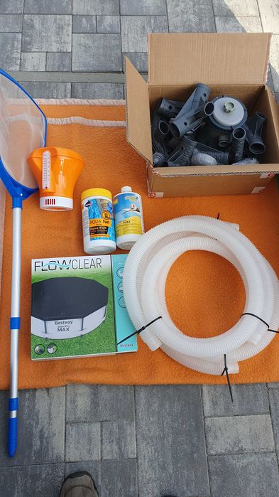 Basen 3metry stelarz pokrowiec filtr dodatki podkłady