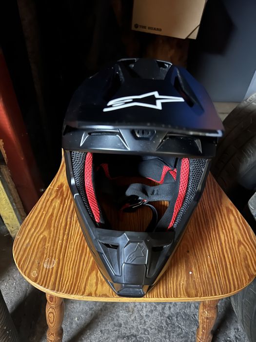 Kask cross Alpinestars Matowo -Czarny