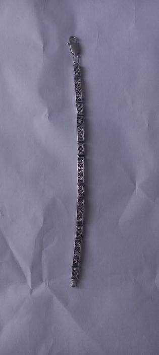 Серебряний браслет 925 проба《Фиалка》женский》