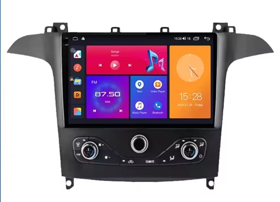 Radio nawigacja Ford S-Max Galaxy 2006=2013 ANDROID z panelem klimy