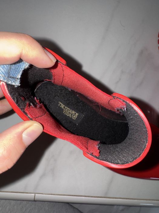 Чоботи червоні trussardi розмір 36