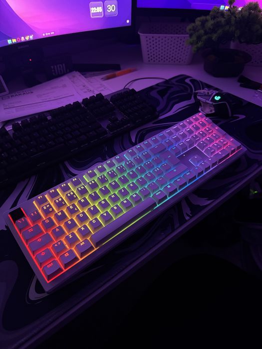 Teclado Gaming Branco RGB DUCK Zero 6108