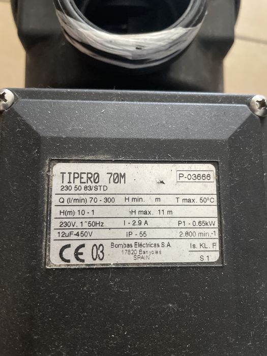 Bomba centrífuga para banheiras de hidromassagem Tiper 70 ESPA