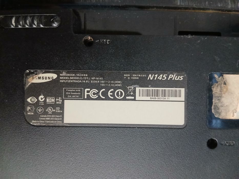 Portatil Mini Samsung N145 Plus só Acende a Bord sem Bateria para peça