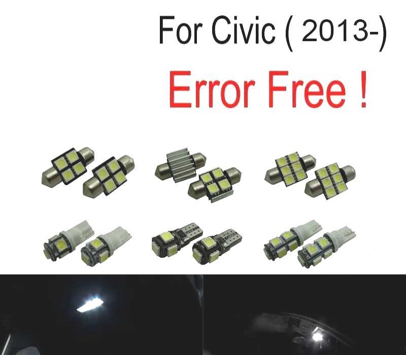 KIT COMPLETO 7 LAMPADAS LED INTERIOR PARA HONDA CIVIC 13-