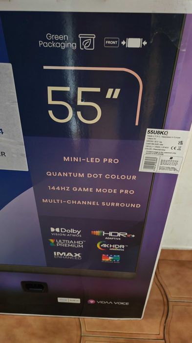 TV HISENSE 55U8KQ - Mini LED - ULED 4K - 55'' - 139 cm 4 anos garantia