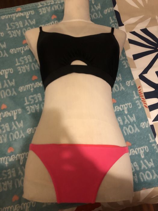 Bikini preto e rosa