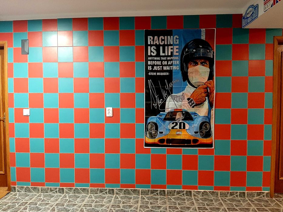 Automobilia Clássicos em Le Mans Posters em Tecido 150x90cms