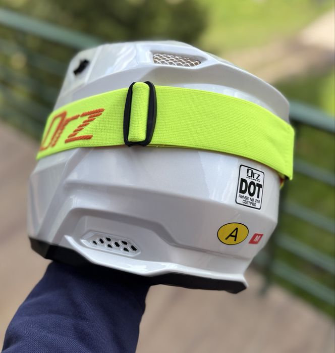 Ендуро кросовий шолом ORZ, Fox на мотоцикл шлем білий із окулярами DOT