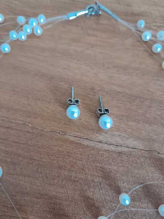 Conjunto colar e brincos de pérolas (Ourivesaria Rodrigues)