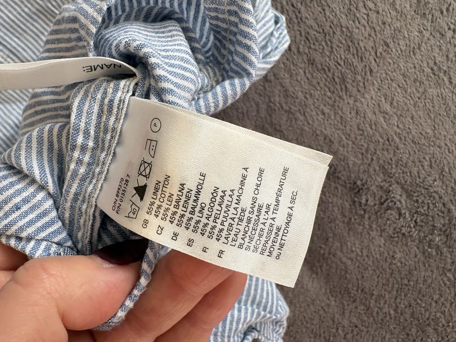 Koszula h&m 146 len i bawelna chlopieca