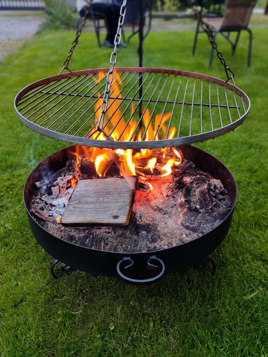 Grill Ogrodowy Trójnóg 60/70/80 cm Ruszt Nierdzewny