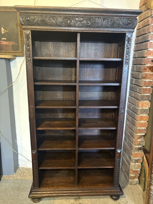 Biblioteka dębowa regał witryna