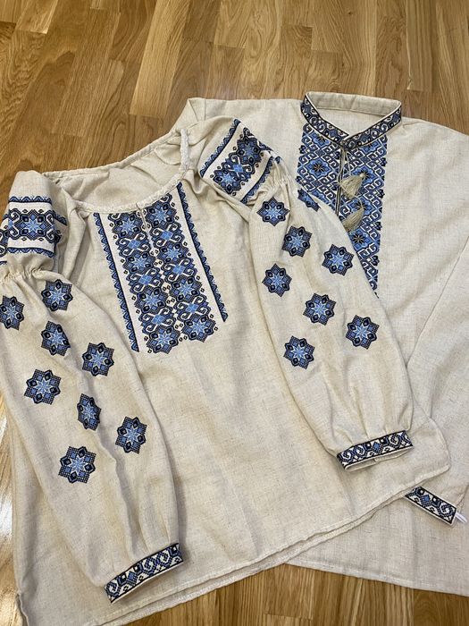 вишиванка чоловіча на льоні, парні вишиванки