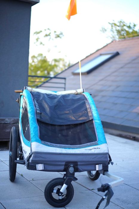 Przyczepka rowerowa Qeridoo Sportrex 2 (2 dzieci) - bardzo dobry stan