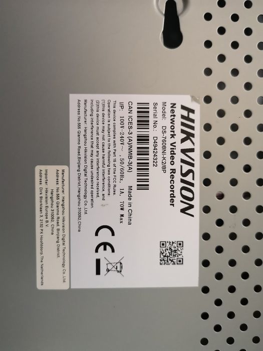 NVR Gravador Digital CCTV Hikivision