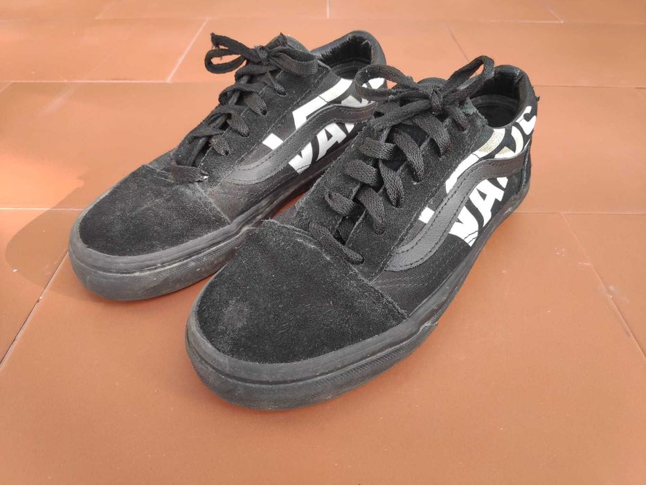 Vans Old Skool Originais – Preto/Branco – Tamanho 34.5 EU
