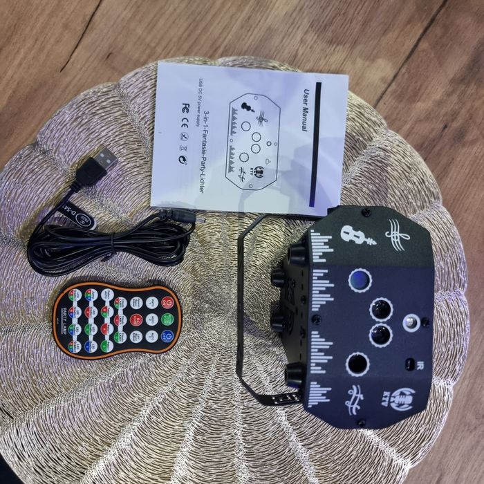 Projektor dyskotekowy LED 3w1