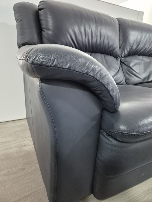 Sofas pele natural azul