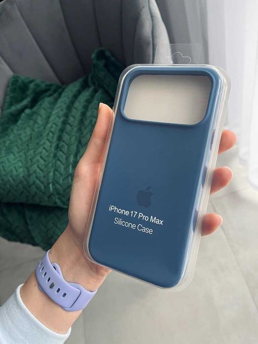 Case iPhone 17 Pro Max etui silikonowe nowe blue plecki