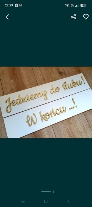 Tablice rejestracyjne ślubne Jedziemy do ślubu