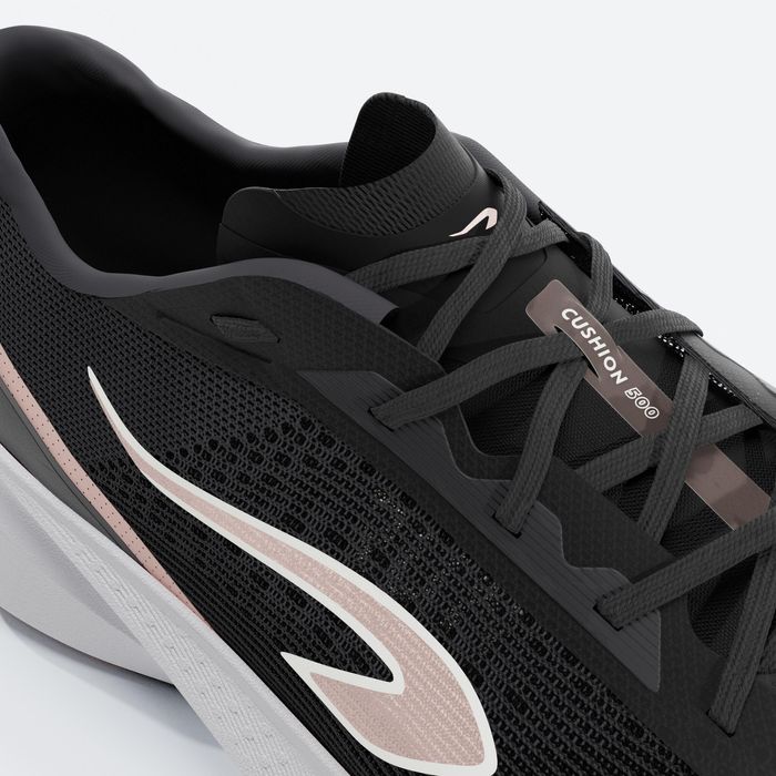Sapatilhas de Corrida Mulher Cushion 500 Preto