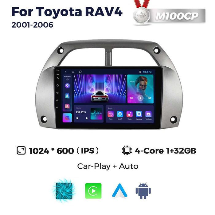 Штатна магнітола Toyota RAV4  gps НАВІГАЦІЯ андроїд