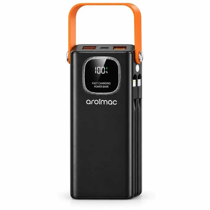 Повербанк Aroimac 60000 mAh | 22.5W Швидка зарядка | 4 USB + Ліхтарик
