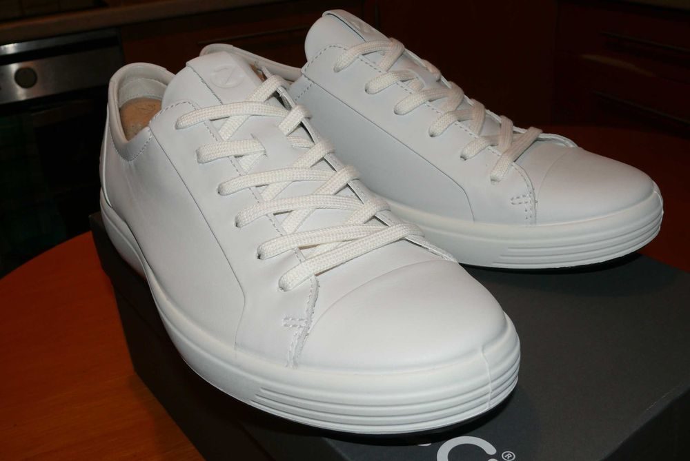 Buty Ecco Soft 7 M klasyczne skórzane białe  45 EU  29 CM