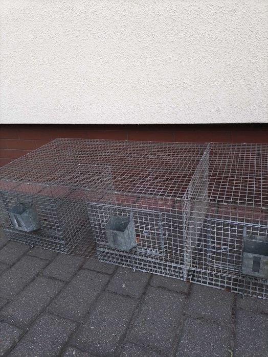 Klatka ocynkowana poczwórna przepiórki drób króliki 190x50x35