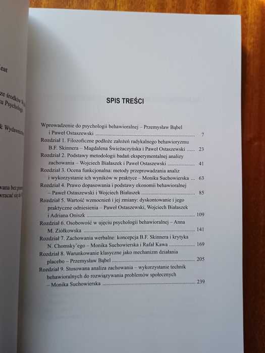 Współczesna psychologia behawioralna - Bąbel, Ostaszewski [M]