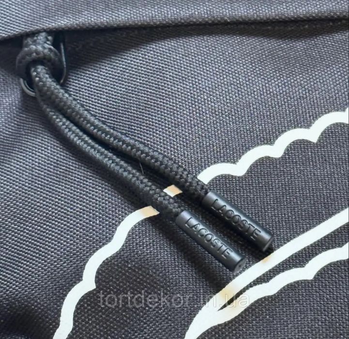 Сумка через плече Lacoste синя, чорна.
