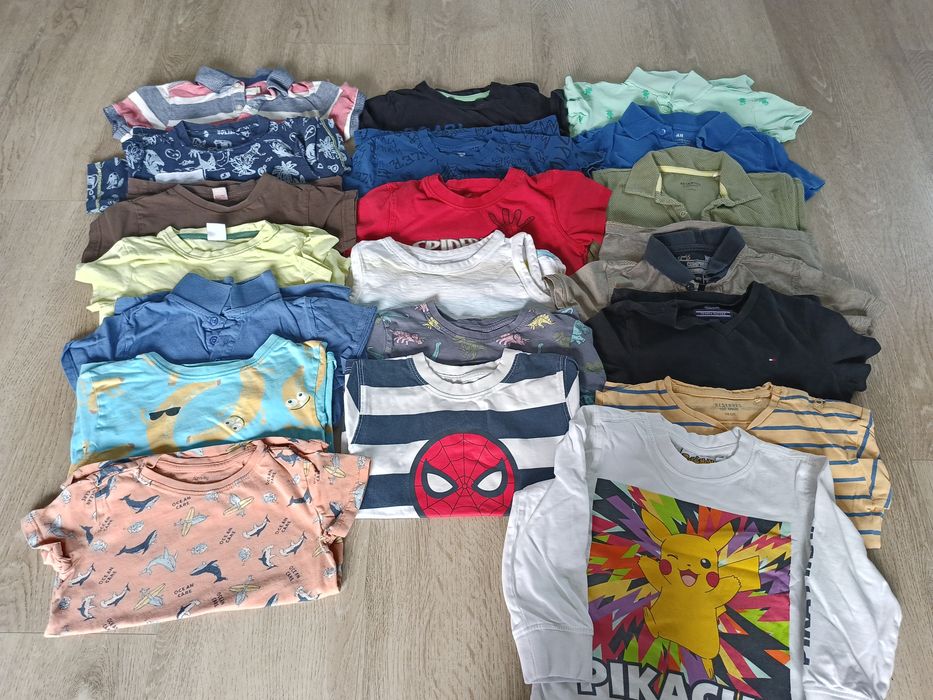 Paka koszulek t-shirty chłopięce 110