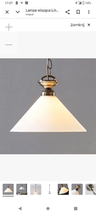 Lampa wisząca Lindby Otis, Ø 30 cm, biały, szkło, stożek, E27 USZKODZONA