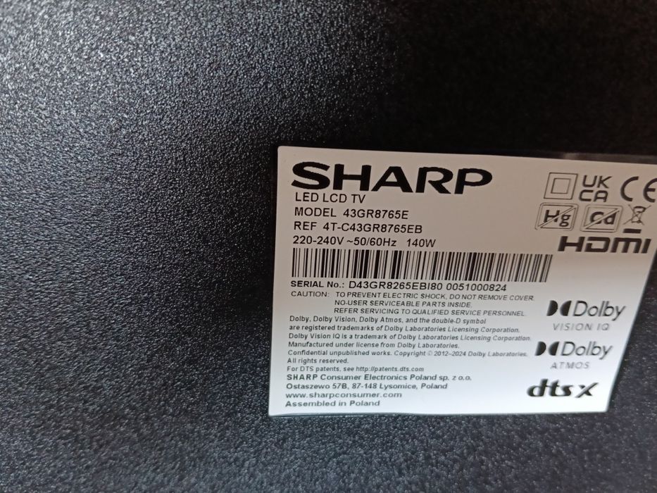 Sharp telewizor 43 cal