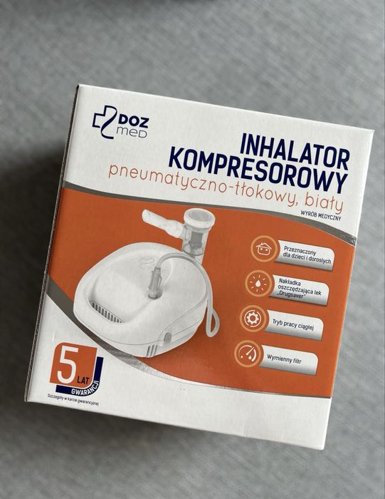 DOZ Med Inhalator Kompresowy, pneumatyczno-tłokowy, biały