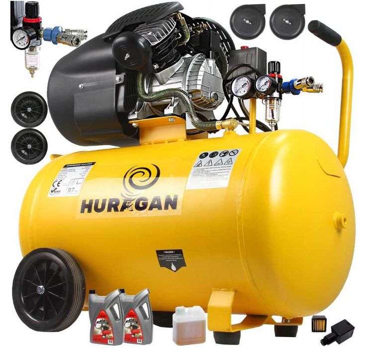 Kompresor 2 tłokowy sprężarka 100l OLEJOWY 2T
230 v 2 tłoki ODWADNIACZ